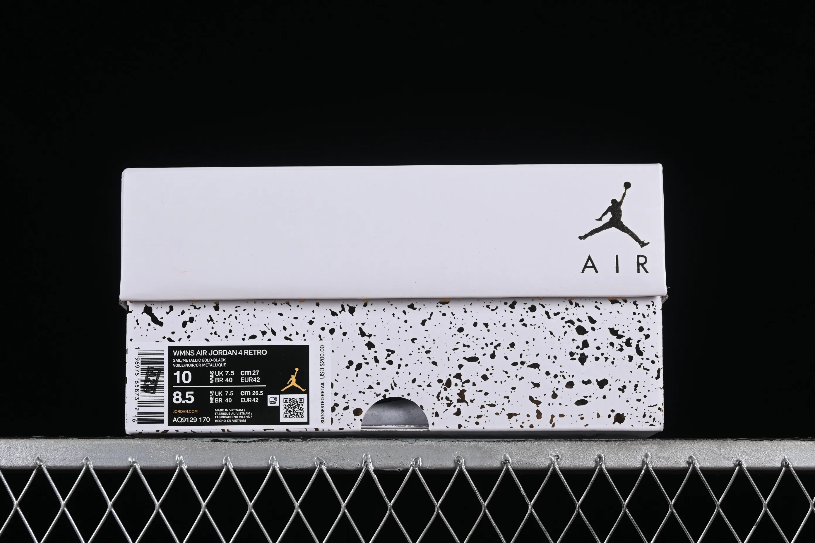 All categories Air Jordan Jordan series basketball shoes Air Jordan 4 C version Air Jordan 4 Retro "Metallic Gold" AJ4 Joe 4 meters white gold AQ9129-170